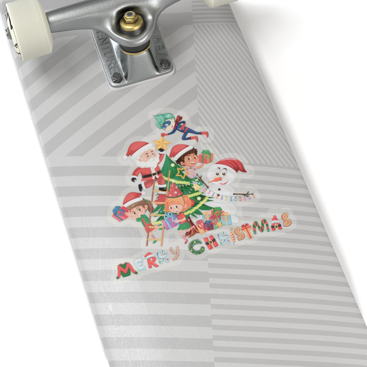 Kiss-Cut Stickers - Super kiddo making christmas tree with text - [[{"value":"Wonderwear Kid"}]]