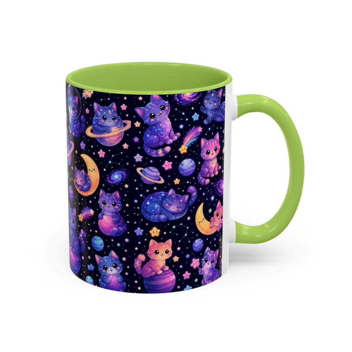 Accent Coffee Mug (11/15 oz) - Galaxy cats