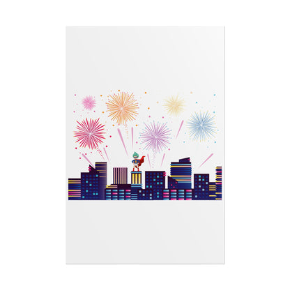 Rolled Posters - Super kiddo with fireworks - [[{"value":"Wonderwear Kid"}]]