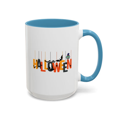 Accent Coffee Mug - Holloween hanging letters Printify