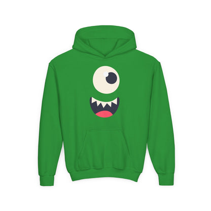 Youth Heavy Blend Hooded Sweatshirt - Monsters face Printify