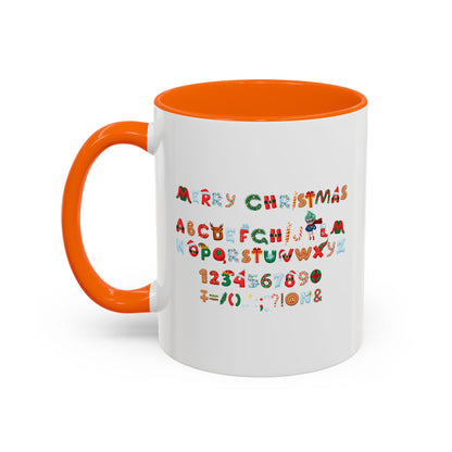 Accent Coffee Mug - Christmas alphabet - [[{"value":"Wonderwear Kid"}]]