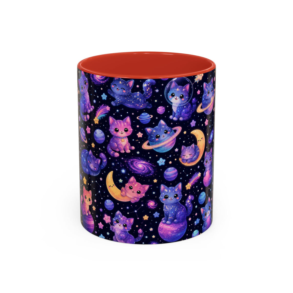 Accent Coffee Mug (11/15 oz) - Galaxy cats