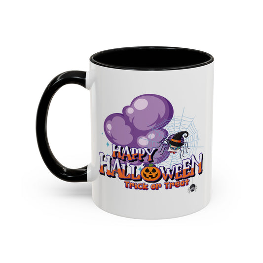 Accent Coffee Mug - Happy holloween - spider kiddo
