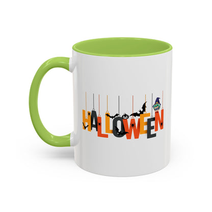 Accent Coffee Mug - Holloween hanging letters Printify