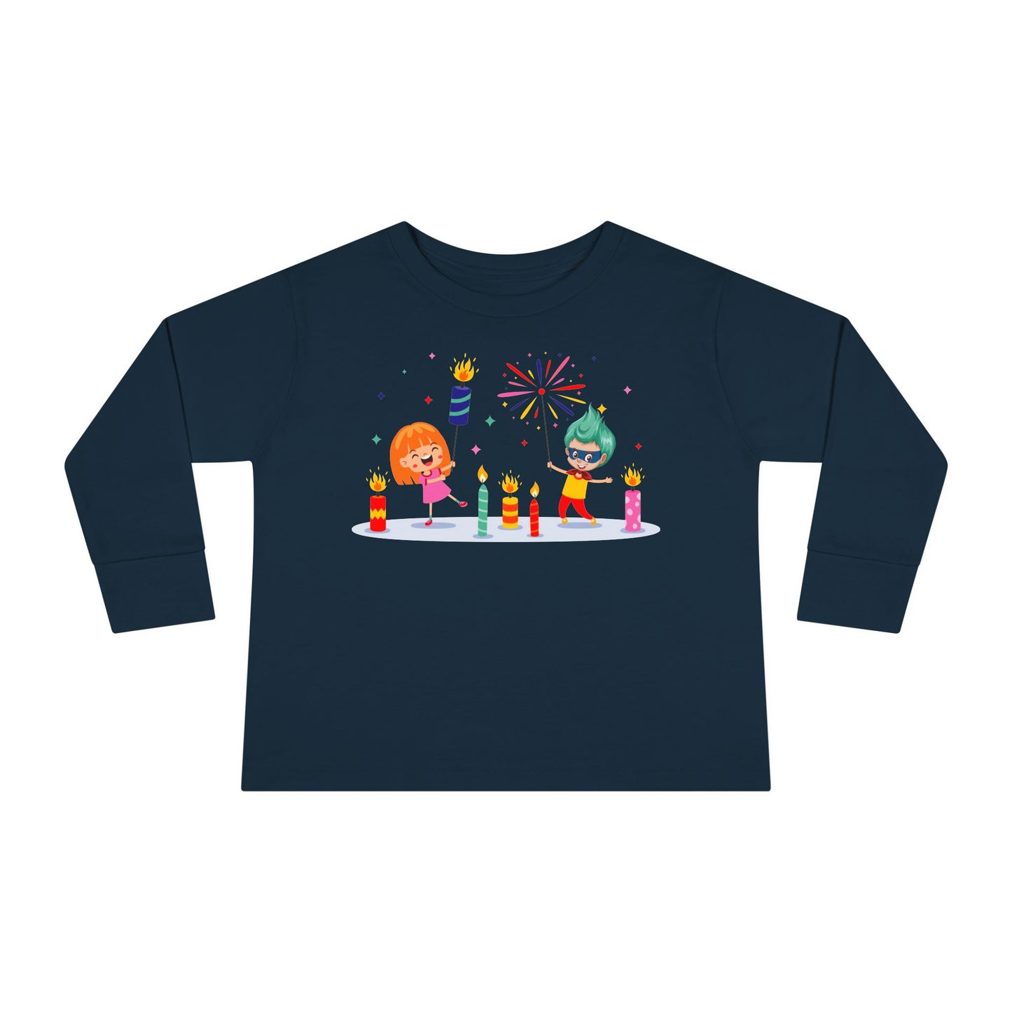 Toddler Long Sleeve Tee - Super kiddo lighting fireworks - [[{"value":"Wonderwear Kid"}]]