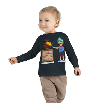Toddler Long Sleeve Tee - Super kiddo cleaning a vase - [[{"value":"Wonderwear Kid"}]]