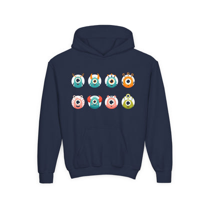 Youth Heavy Blend Hooded Sweatshirt - One eye monsters Printify
