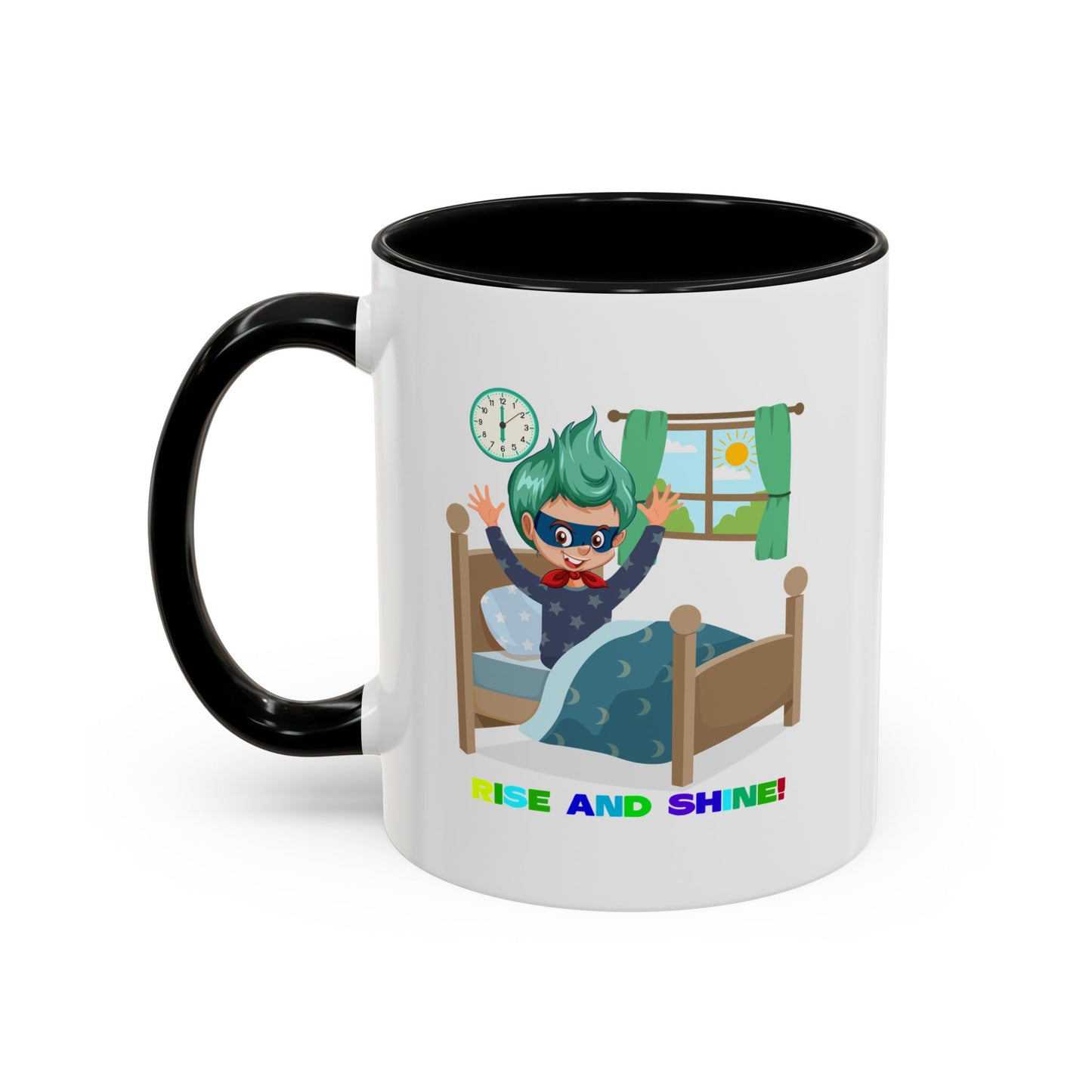 Accent Coffee Mug - Super kiddo teaches us to wake up early