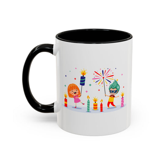 Accent Coffee Mug - Super kiddo lighting fireworks