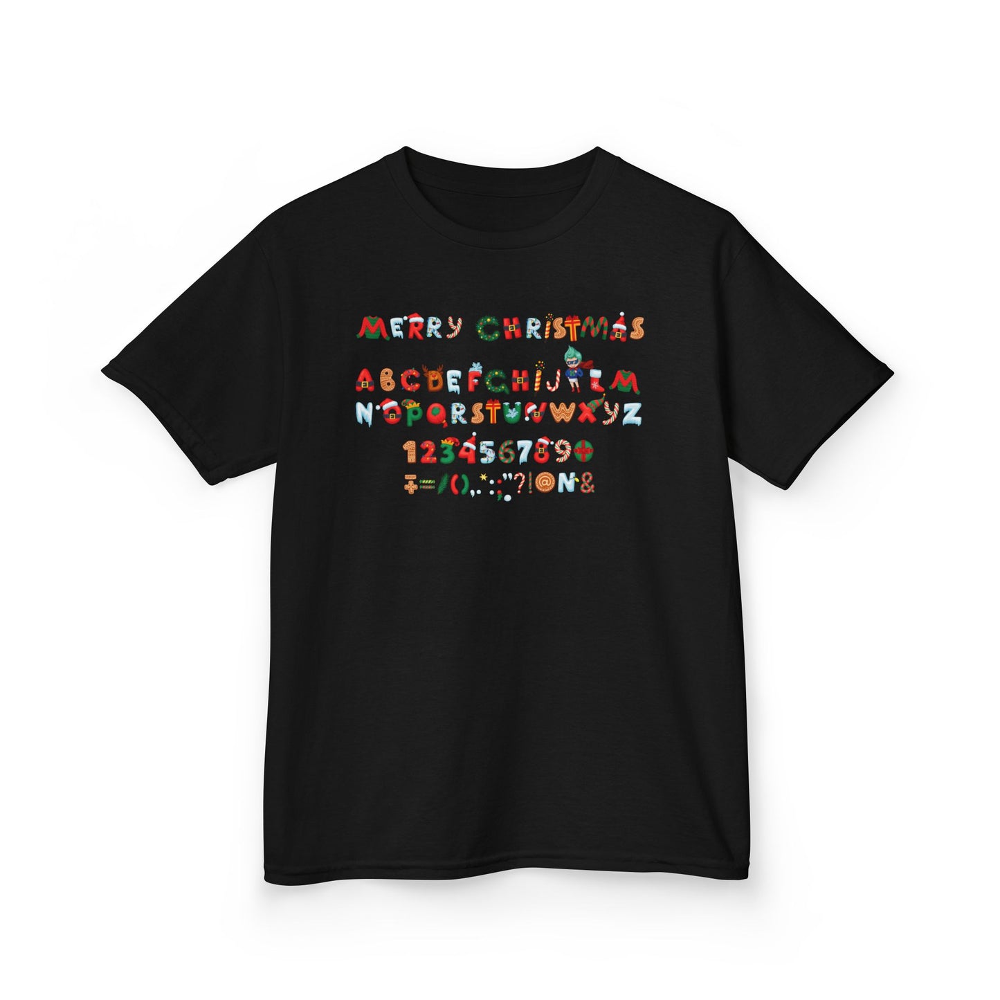 Kids Heavy Cotton™ Tee - Christmas alphabet - [[{"value":"Wonderwear Kid"}]]