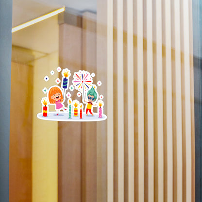 Christmas Kiss-Cut Vinyl Decals – Super kiddo lighting fireworks - [[{"value":"Wonderwear Kid"}]]
