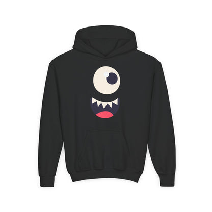 Youth Heavy Blend Hooded Sweatshirt - Monsters face Printify