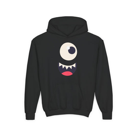 Youth Heavy Blend Hooded Sweatshirt - Monsters face Printify