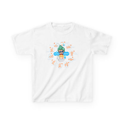 Kids Heavy Cotton™ Tee - Super kiddo hand washing steps - [[{"value":"Wonderwear Kid"}]]