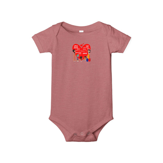 Infant Jersey One Piece - Valentines - Super kiddo and friends message - [[{"value":"Wonderwear Kid"}]]