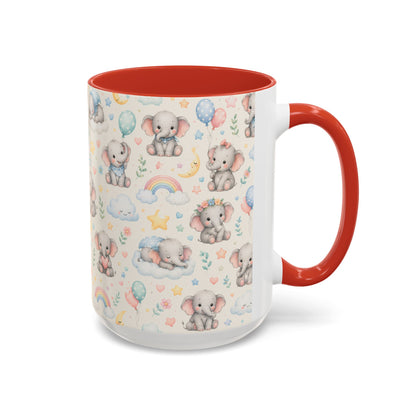 Accent Coffee Mug  (11/15 oz) - Baby Elephant Nursery