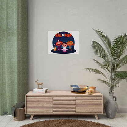 Rolled Posters - Super kiddo wearing pumpkin - [[{"value":"Wonderwear Kid"}]]