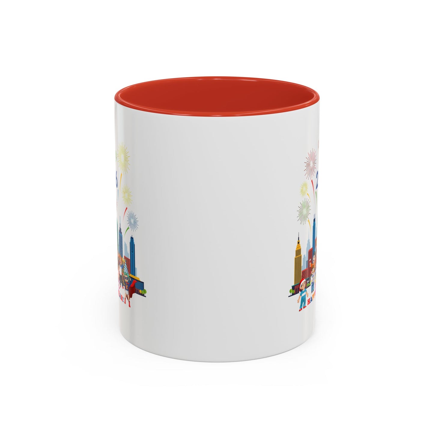 Accent Coffee Mug - Happy new year with fireworks