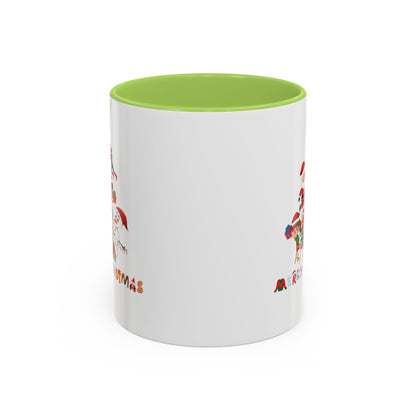 Accent Coffee Mug - Super kiddo making christmas tree with text - [[{"value":"Wonderwear Kid"}]]