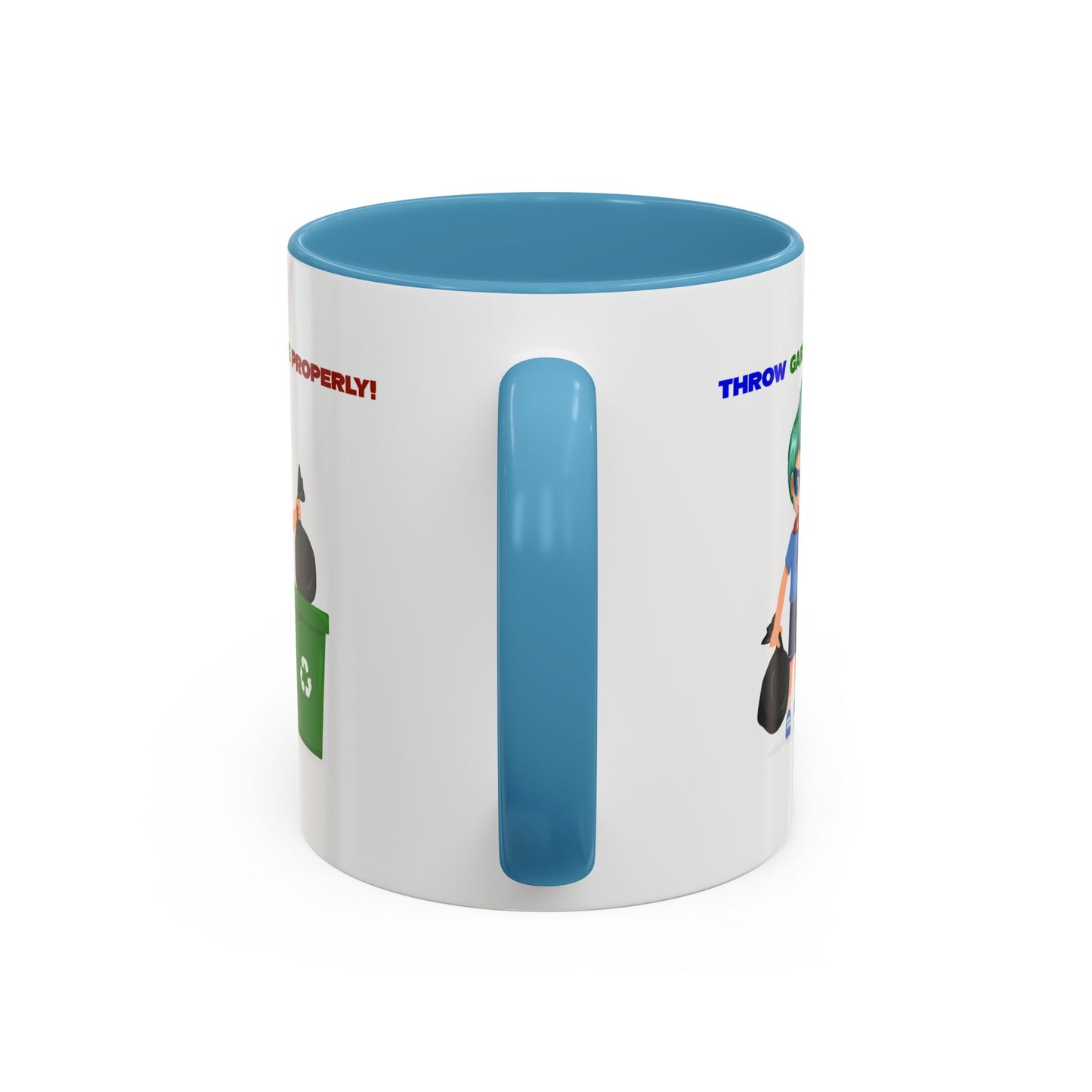 Accent Coffee Mug - Super kiddo taking trash out