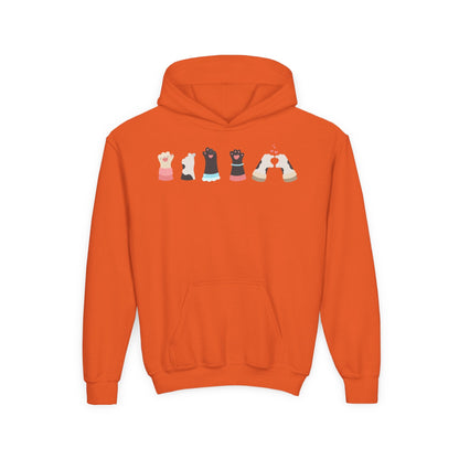 Youth Heavy Blend Hooded Sweatshirt - Paw Printify