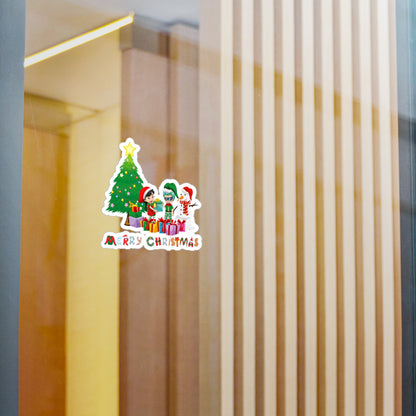 Christmas Kiss-Cut Vinyl Decals – Super kiddo preparing gifts - [[{"value":"Wonderwear Kid"}]]