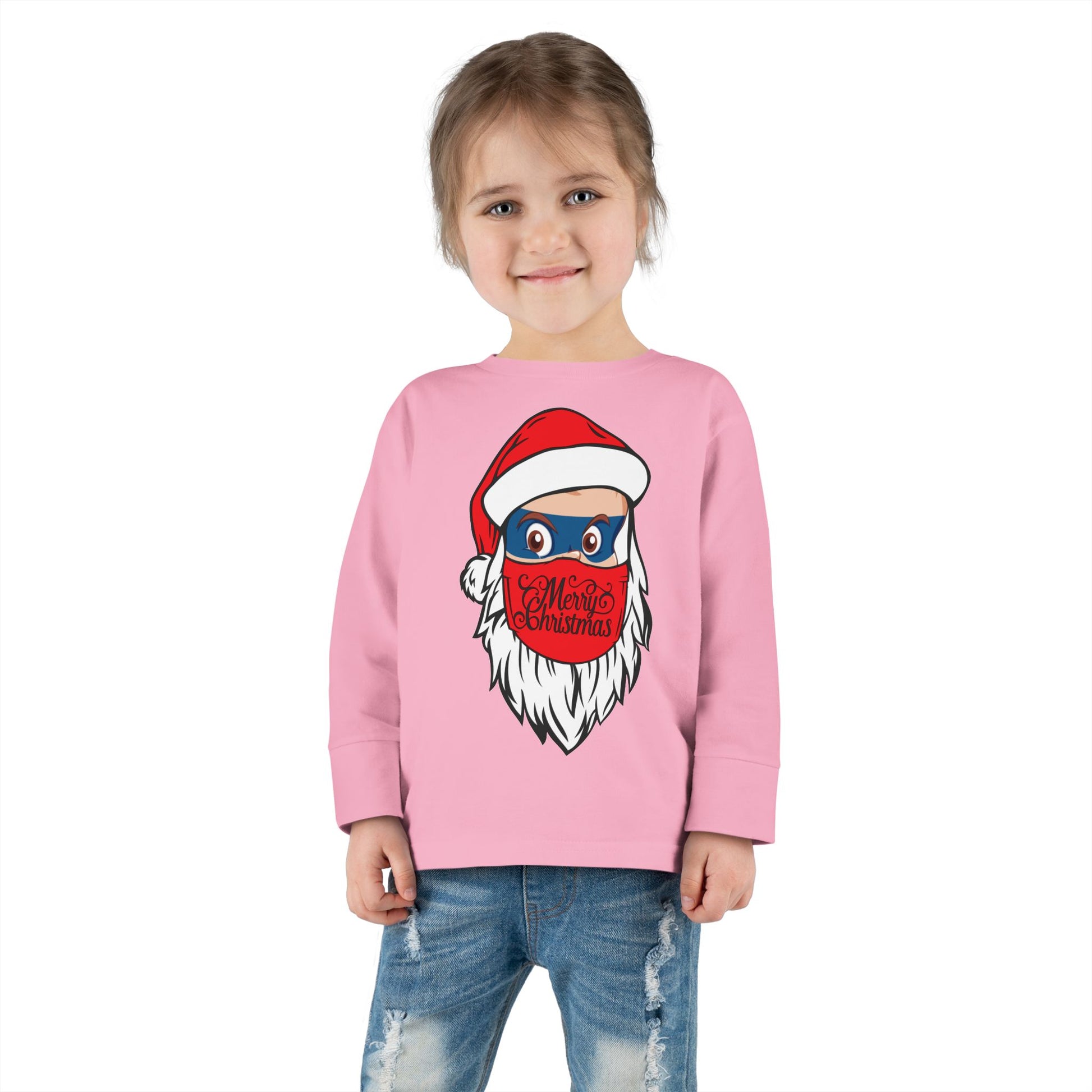 Toddler Long Sleeve Tee - Santa Super kiddo - [[{"value":"Wonderwear Kid"}]]