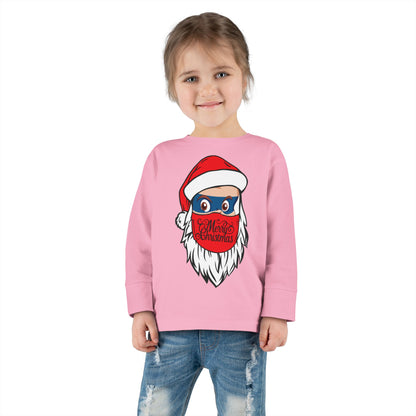 Toddler Long Sleeve Tee - Santa Super kiddo - [[{"value":"Wonderwear Kid"}]]