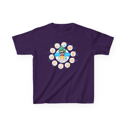 Kids Heavy Cotton™ Tee - Super kiddo hand washing steps - [[{"value":"Wonderwear Kid"}]]
