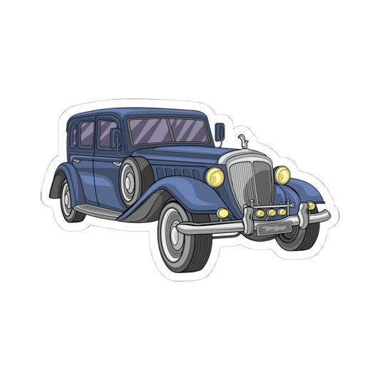 Kiss-Cut Vinyl Decals - vintage retro car Printify