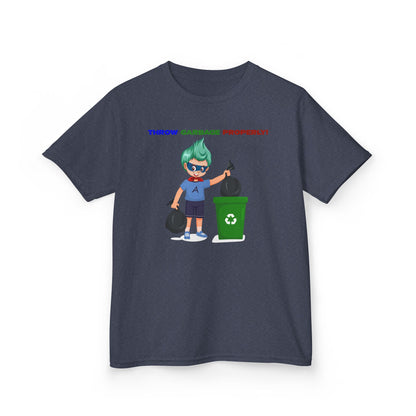 Kids Heavy Cotton™ Tee - Super kiddo taking trash out - [[{"value":"Wonderwear Kid"}]]