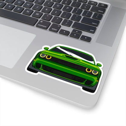 Kiss-Cut Stickers - Green Sports Car Printify