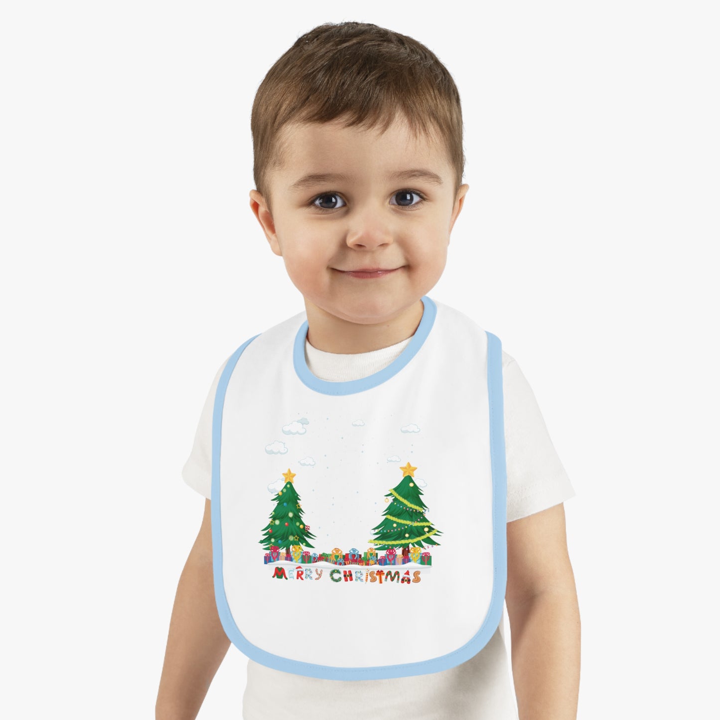 Baby Bib - Christmas and snowing