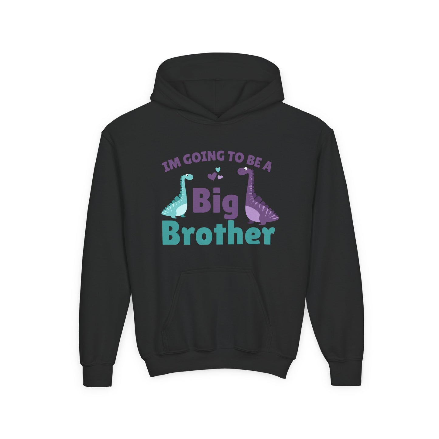 Youth Heavy Blend Hooded Sweatshirt - Big Brother Dinosaur