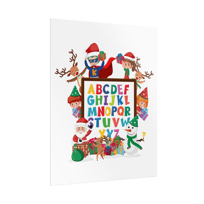 Rolled Posters - Christmas alphabet with super kiddo - [[{"value":"Wonderwear Kid"}]]