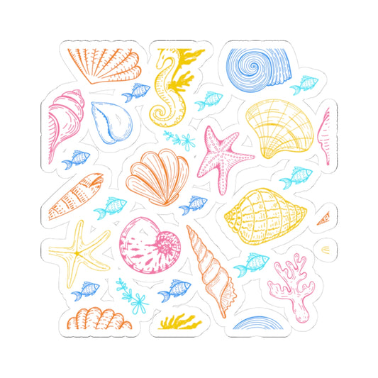 Kiss-Cut Vinyl Decals - Sea creatures