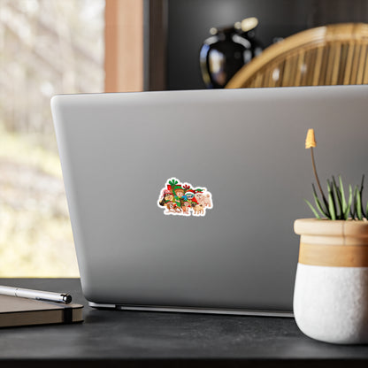 Christmas Kiss-Cut Vinyl Decals – Christmas with super kiddo pet friends without text - [[{"value":"Wonderwear Kid"}]]