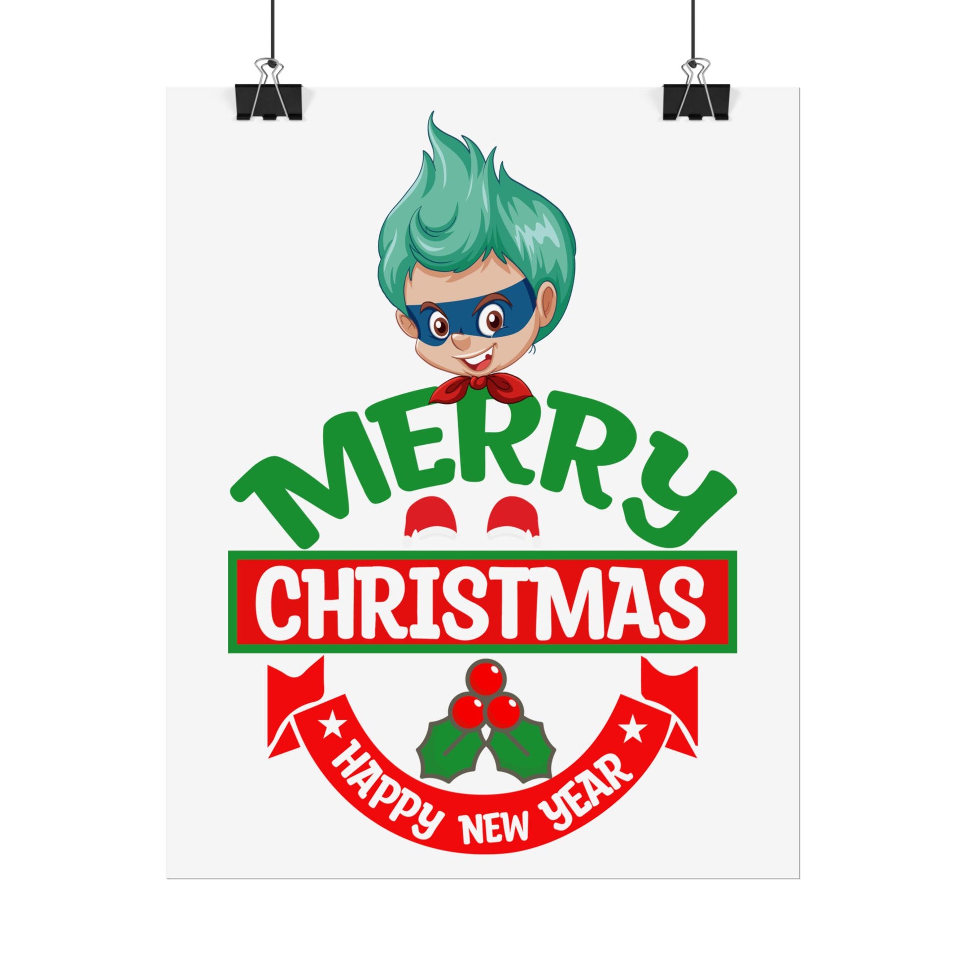 Rolled Posters - Merry chridtmas from super kiddo - [[{"value":"Wonderwear Kid"}]]