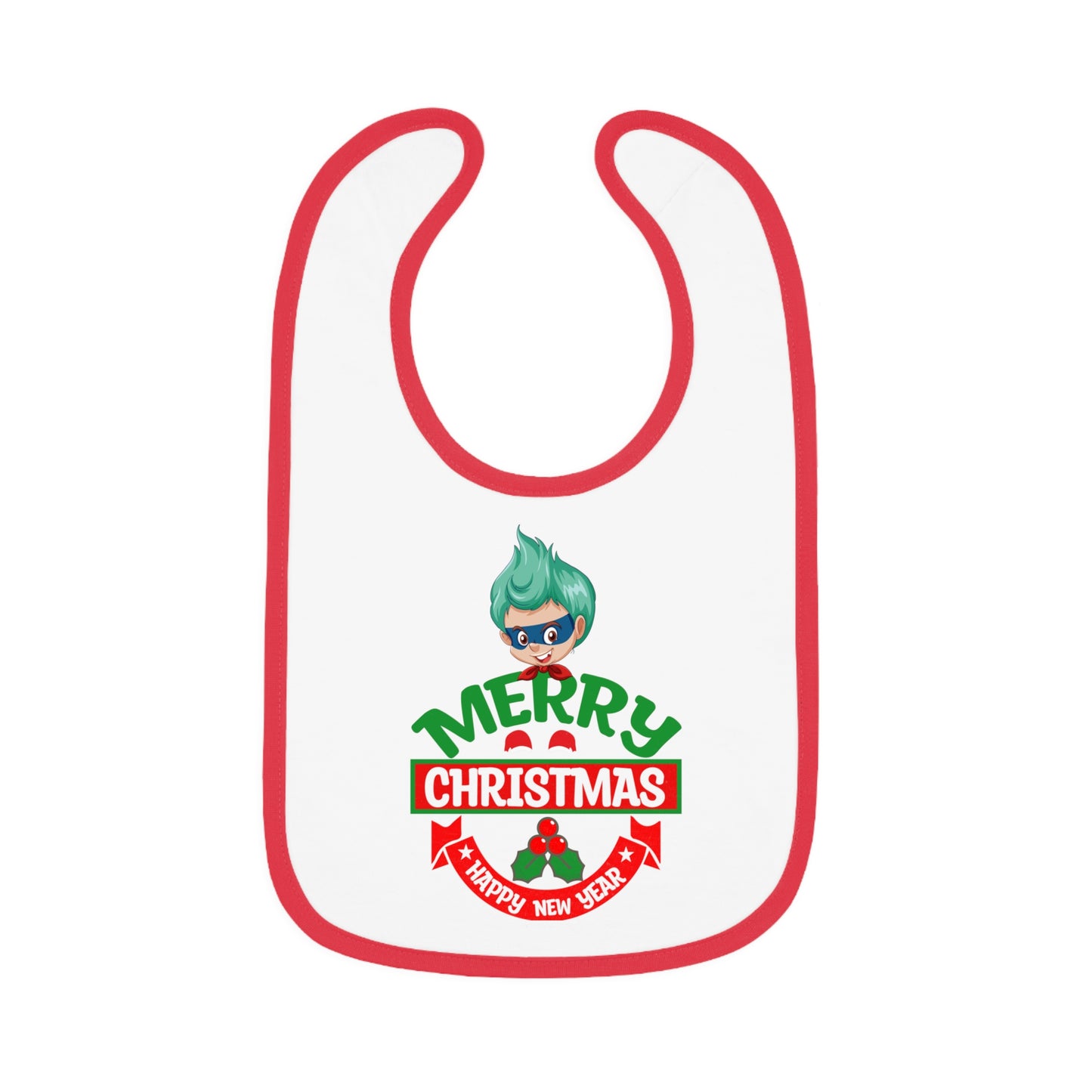 Baby Bib - Merry chridtmas from super kiddo