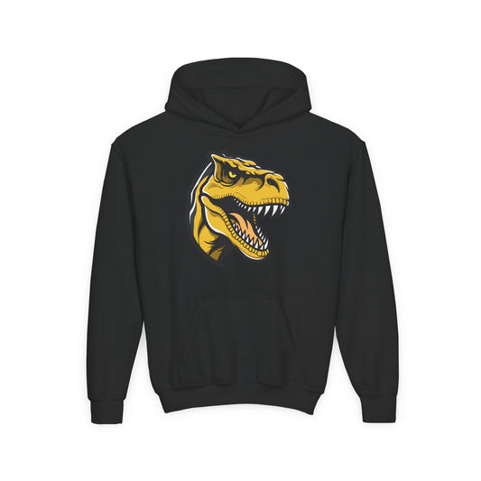 Youth Heavy Blend Hooded Sweatshirt - Tyrannosaurus rex Printify