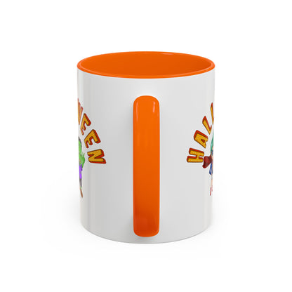 Accent Coffee Mug - Holloween with super kiddo Printify