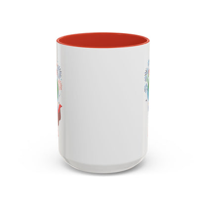 Accent Coffee Mug - Super kiddo holding globe - [[{"value":"Wonderwear Kid"}]]