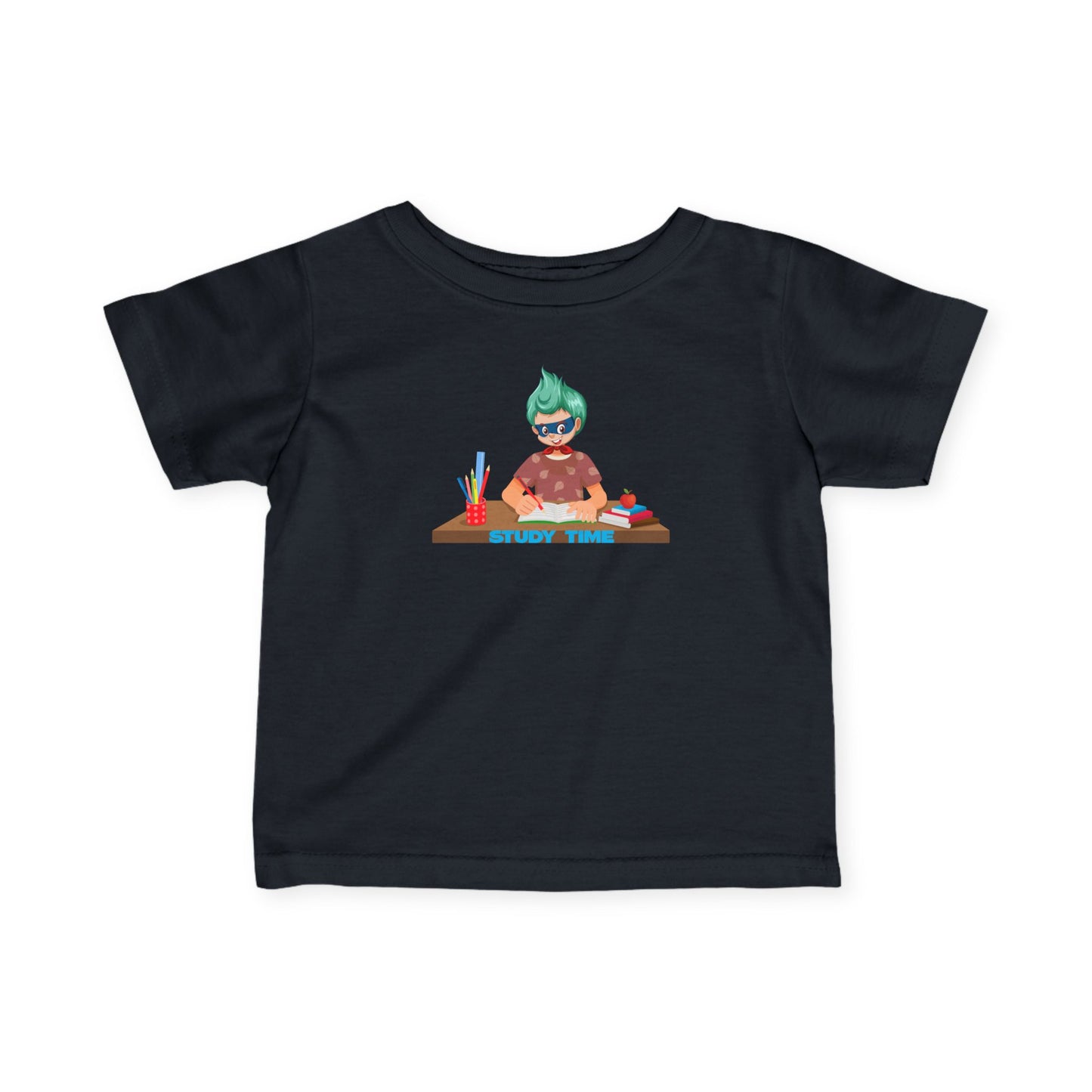 Infant Fine Jersey Tee - Super kiddo studying - [[{"value":"Wonderwear Kid"}]]