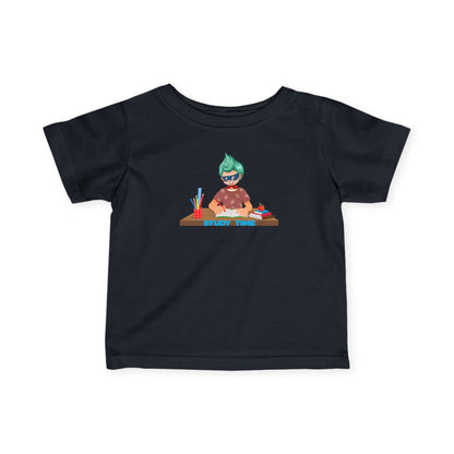 Infant Fine Jersey Tee - Super kiddo studying - [[{"value":"Wonderwear Kid"}]]
