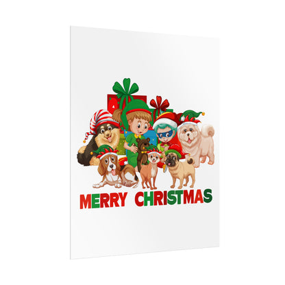 Rolled Posters - Christmas with super kiddo pet friends with text - [[{"value":"Wonderwear Kid"}]]
