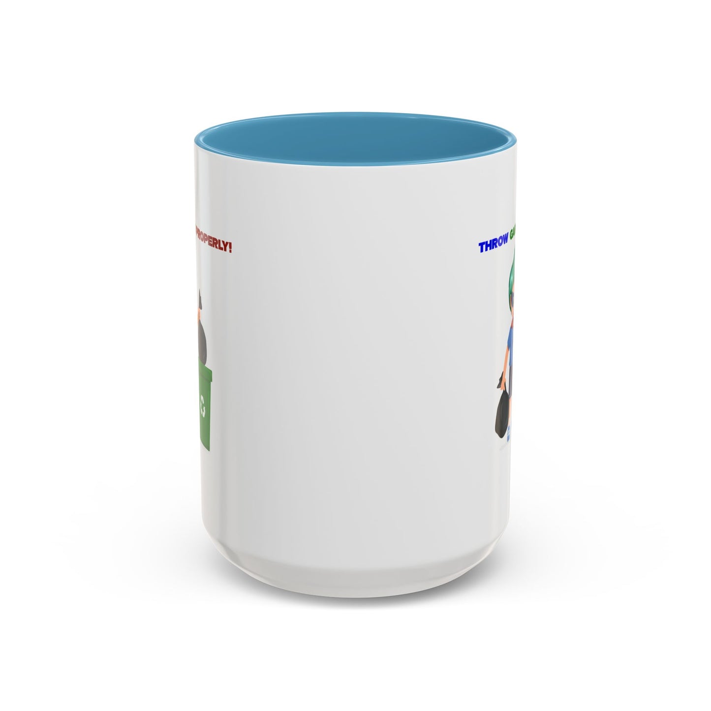 Accent Coffee Mug - Super kiddo taking trash out