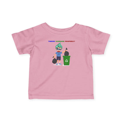 Infant Fine Jersey Tee - Super kiddo taking trash out - [[{"value":"Wonderwear Kid"}]]