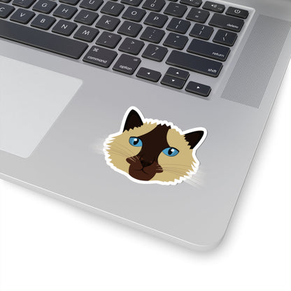 Kiss-Cut Vinyl Decals - Siamese cat Printify