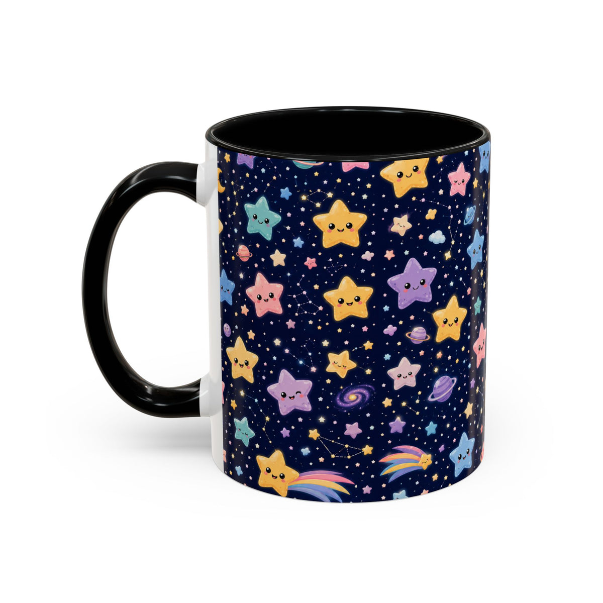 Accent Coffee Mug  (11/15 oz) - Kawaii Pastel Cosmic Night